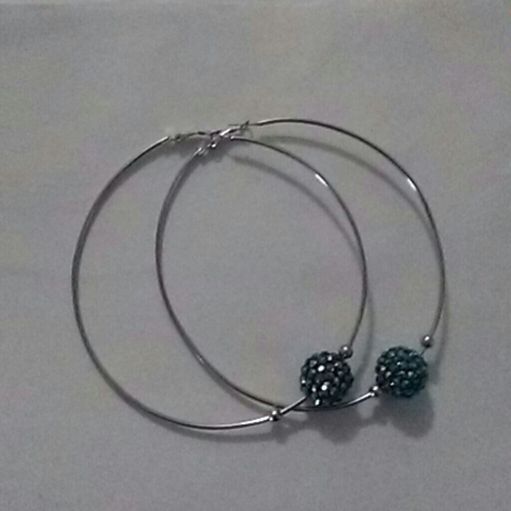 3in hoops w multi tone dark blue mostly